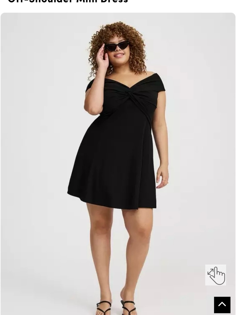 torrid NWT Black Off-Shoulder Twist-Front Mini Dress
